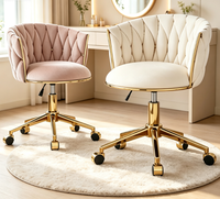 Fauteuil pivotant réglable avec structure en fer pour bureau, maison, hôtel, salon, chambre, manucure et loisirs