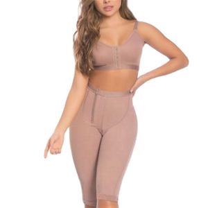 Ensemble de Yoga de réparation <span class=keywords><strong>post</strong></span>-<span class=keywords><strong>partum</strong></span> Shorts sans couture taille haute <span class=keywords><strong>Fitness</strong></span> taille formateur Leggings Shapewear - Product Image 1