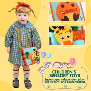 Libro Sensoriale Montessori di Alta Qualità, Ultima Versione, in Feltro, per Attività Prescolari, Libro delle Attività con Animali per Bambini 1-6 Anni, Libro per l'Apprendimento Precoce - Product Image 5