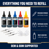 INK-TANK 100ml universel colorant Tinta couleur bouteille recharge jet d'encre encre en vrac pour Epson pour HP pour Canon pour imprimante Brother