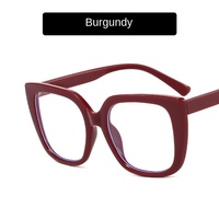 Mode européenne Nouveau Anti-Lumière Bleue Arc-en-ciel Carré Plat Miroir Grand Cadre INS Paquet Lunettes PC Matériel Optique Lunettes