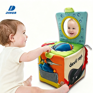 Cubo di Attività in Morbido Tessuto Peluche per Bambini, Giocattoli Educativi per la Prima Infanzia, Blocchi di Costruzione in Schiuma per Afferrare e Impilare - Product Image 1