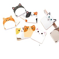 12 pièces/ensemble dessin animé chat forme bloc-notes auto-adhésif Note autocollante Message Note forme irrégulière autocollant décoratif personnalisable