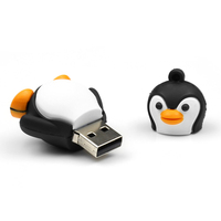 GJUS23-disco en U con dibujos de animales, memoria Flash de pingüino, 128gb, 64gb, 32gb, 16gb