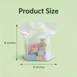 Thank You <b>Bags</b> 100 Pack 6x8 Clear Plastic Shopping <b>Bags</b> With Handles Retail Merchandise <b>bag</b> - Product Image 2