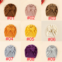 En gros : Accessoire capillaire en velours côtelé doux, Bonnet pour nourrisson, Turban extensible élastique pour nouveau-né, Bonnet à grand nœud, Bandeau pour cheveux pour enfants et bébés