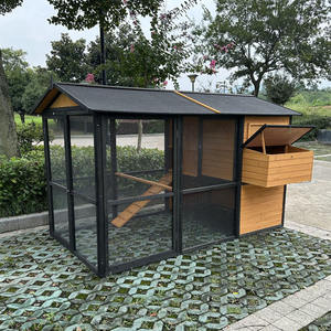 卸売りの耐久性のある裏庭用鶏小屋、大型木製動物ケージ（巣箱と安全なワイヤーメッシュ付き） - Product Image 4