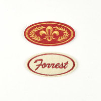 Patchs en tissu tissé, étiquettes de vêtements, Logo personnalisé, Badges de vêtements brodés