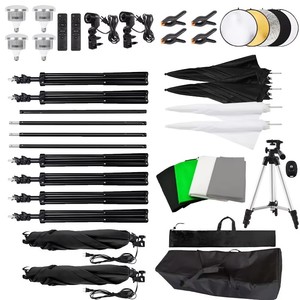 Kit <span class=keywords><strong>de</strong></span> Iluminación para Fotografía Jingying: Softbox, <span class=keywords><strong>Luz</strong></span> LED, Trípode, Fondo, Reflector, Sombrilla - Product Image 2
