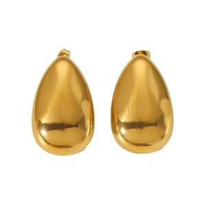 ต่างหูทรงหยดน้ำชุบทองสแตนเลสสตีลสำหรับผู้หญิง เครื่องประดับสำหรับงานปาร์ตี้ ต่างหูแฟชั่นแบบห้อย - Product Image 4