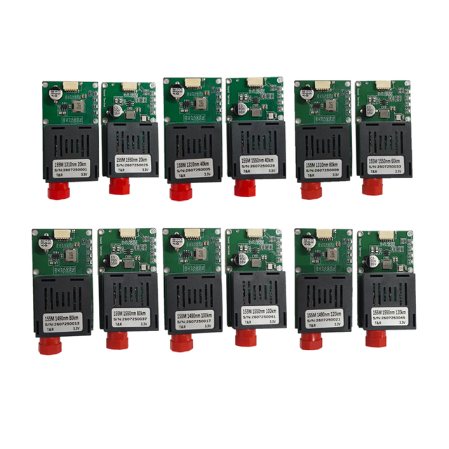Optical Transceivers Module UAV Fiber Optic TTL to Fiber 20km Air Ground 155M Data Rate FC Rx/Tx/AV Interface Accessories FPV