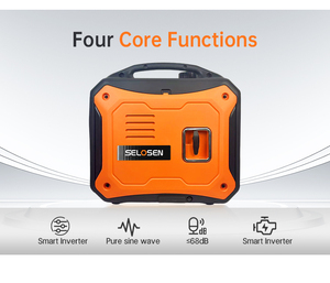230V Quiet <b>Gasoline</b> Generator 98CC Air Cooled for Field Camping and Backup Power HS2250is-EA-3 Clear LED Display Shows Runtime V - Product Image 1