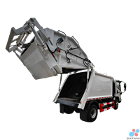 Camion de ramassage des déchets à chargement arrière avec volume de chargement de 6,5 m³ et haute efficacité pour les mines, les communautés résidentielles, les écoles