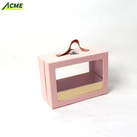 Boîte cadeau en carton rigide transparente avec fenêtre rabattable, compatible avec cadre photo, bougie, portefeuille, revêtement UV mat, vente en gros