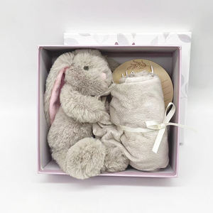 अनुकूलन योग्य शिशु आराम तौलिए, बच्चों के आलीशान खिलौने, नरम सुरक्षा कंबल, आरामदायक बिस्तर, बनी कंबल - Product Image 2