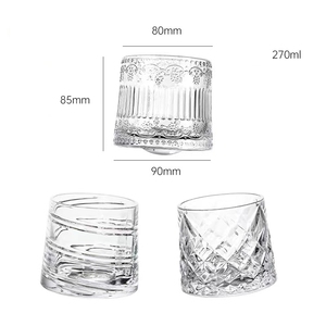 Venta al por mayor de diseño de alta calidad exquisita astilla vaso de vidrio para whisky tipo volcánico vaso de vidrio para whisky - Product Image 3