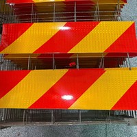 Plaque de marquage arrière réfléchissante haute intensité en aluminium, panneau Chevron pour camions et remorques, signalisation d'avertissement conforme à la norme ECE R70