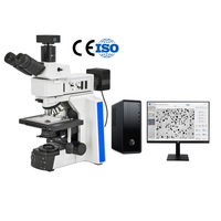 DIC Differential Interferometry SR Grade Upright Optical Metallurgical Microscope Bright and Dark Field Porosity Analysis
