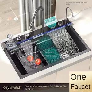 <span class=keywords><strong>อ่าง</strong></span>ล้างผักแบบหนา 304 สแตนเลสทรงสี่เหลี่ยมลายรังผึ้ง หนา 4.0 มม. <span class=keywords><strong>อ่าง</strong></span>ล้าง<span class=keywords><strong>จ</strong></span>านแบบช่องเดียว น้ำตก นาโน สำหรับห้องครัว - Product Image 5