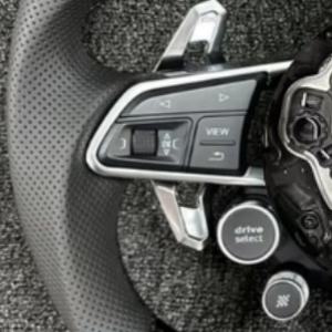 Avec bouton de démarrage S-Line Demi volant en carbone Alcantara pour Audi Q8 SQ8 A3 A4 B9 A5 B8 A6 <span class=keywords><strong>C7</strong></span> A7 S3 S4 RS3 RS5 RS7 <span class=keywords><strong>RS6</strong></span> C8 - Product Image 3