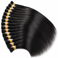 Chaofan Cheveux Humains Remy en Vrac pour Tressage Sans Trame Noir 12-24 Pouces 100g Vente en Gros Chine