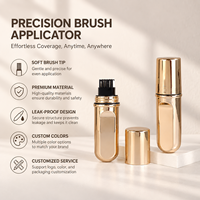 Stick vide personnalisé doré pour teinture capillaire avec brosse peigne, contenant en plastique, OEM ODM pour emballage plastique rechargeable de teinture capillaire