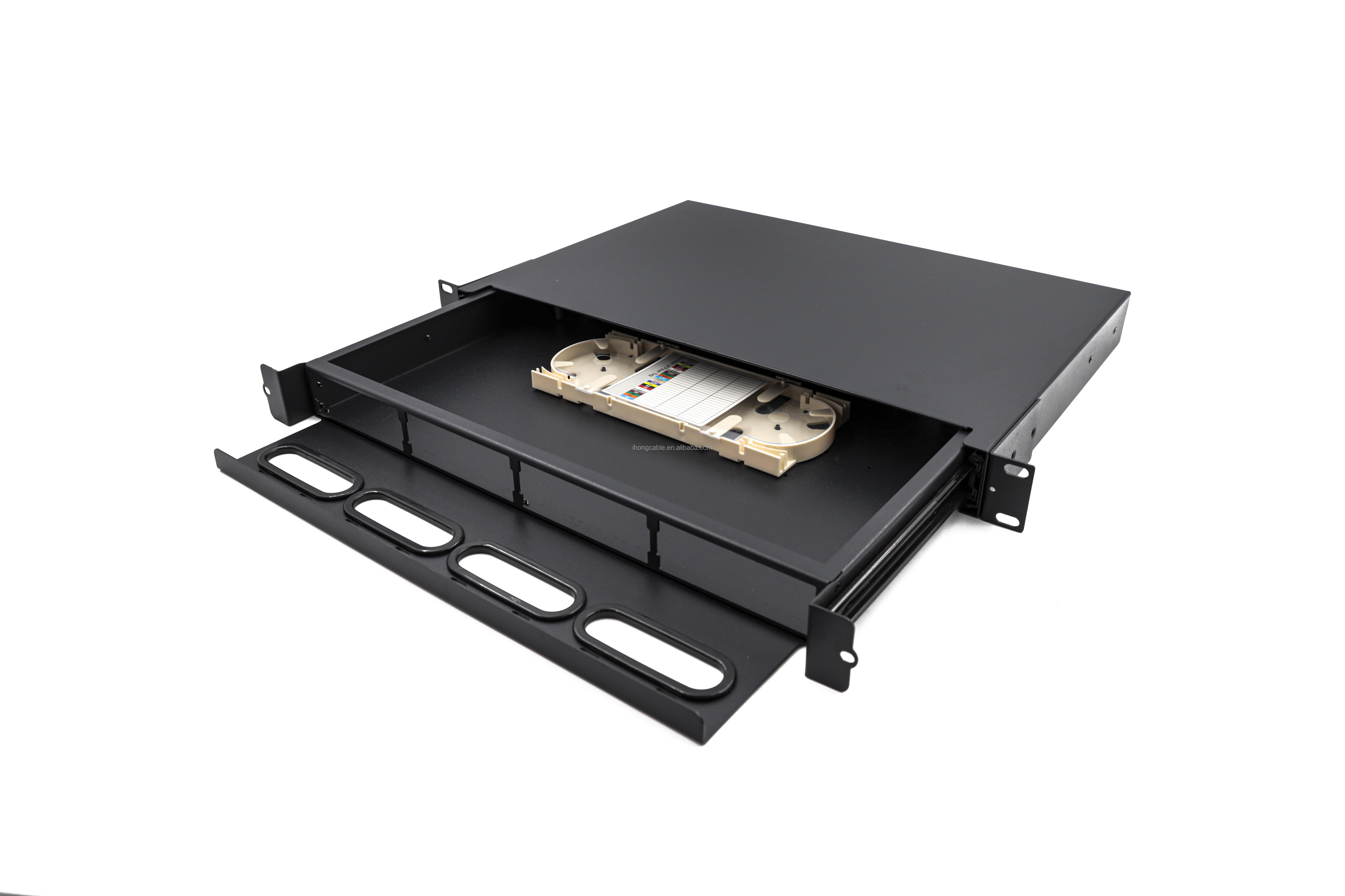 1U 96 Core Duplex LC Rack Mount Patch Panel Sliding Fiber With 2 Splice Trays