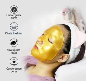 MLB 24k or collagène corée spa beauté feuille masque personnalisé soins de la peau or anti-rides cristaux visage masque en gros masque facial