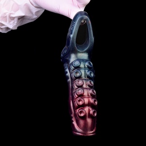 NNSX Hollow Tentacle <b>Dildo</b> Silicone Penis Sleeve Cock Enlargement Penis Cover Cock Attachment Reusable Condom Dick Sleeve - Product Image 3