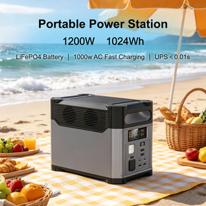 Générateur solaire 1200W, station d'alimentation portable, batterie de secours domestique, charge rapide 1000W, stockage d'énergie extérieur, alimentation électrique - Product Image 3