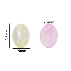 Acrylic Glow In Dark Mermaid Oval <b>Beads</b> For Bracelet Making Bulk Loose <b>Beads</b> DIY Jewelry Accessories Random Mix Color - Product Image 2