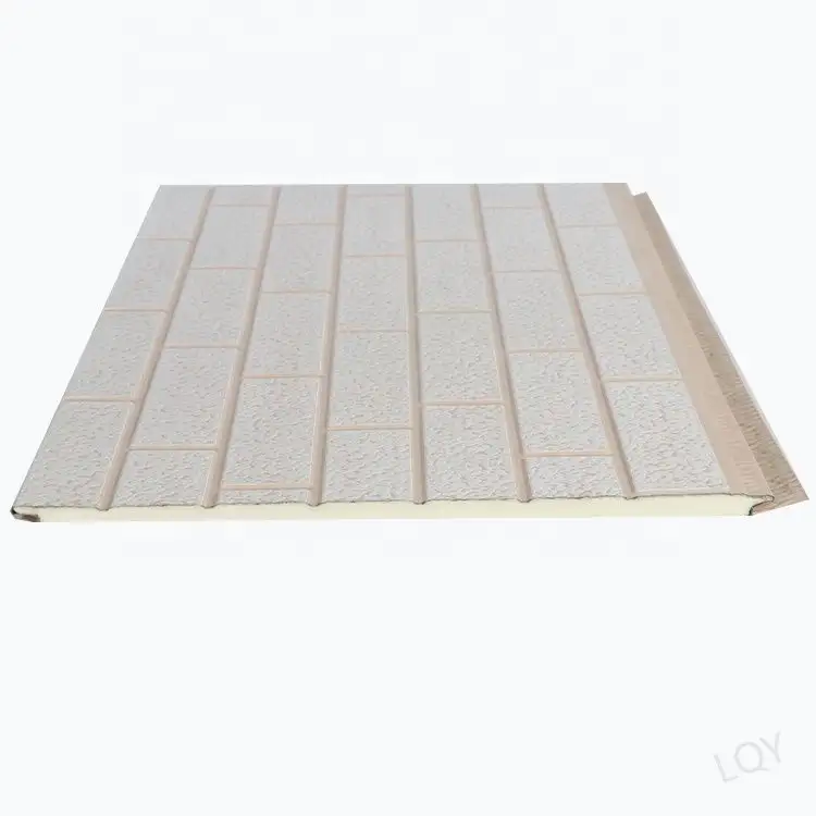 Aluminum insulated decorative exterior 3d wall board pu sandwich panel 16MM fireproof