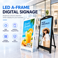 Écran publicitaire numérique portable d'extérieur IP65 LED P2.5 4500 Nits haute luminosité alimenté par batterie pour magasin de détail