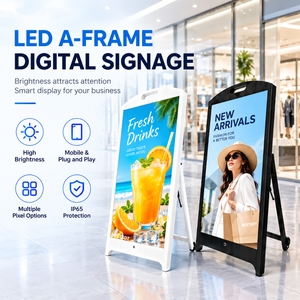 จอแสดงผล LED พกพาสำหรับใช้งานกลางแจ้ง P2.5 ความสว่างสูง 4500 นิต ป้ายดิจิทัลแบบใช้แบตเตอรี่ จอโฆษณา LED - Product Image 3