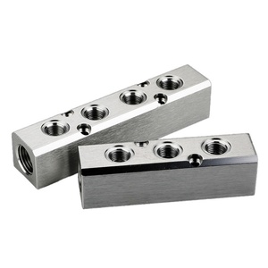 Gas Carbon Dioxide Fluid Distributor Anodized Hydraulic Pneumatic Fittings Aluminum Alloy Manifold Custom Stainless Steel - Product Image 6