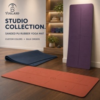 Tapete de Yoga Yugaland Vertical Forest de PU Lijado, Color Sólido, Resistente a los Rayos UV, Antideslizante, para Ejercicios en Azoteas, Venta al Por Mayor