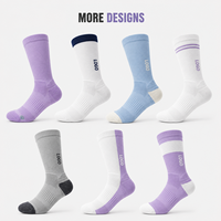 Chaussettes de sport personnalisées en coton de haute qualité, chaussettes de compression pour la course à pied, chaussettes mi-mollet avec logo pour hommes