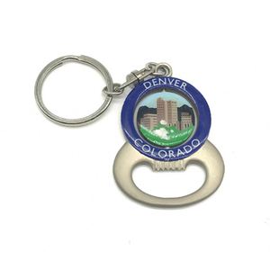 Llaveros de acero inoxidable AI-MICH con abridor de botellas giratorio, monedas para carritos, fotos y logotipos personalizados, impresos con letterpress, diseño personalizable - Product Image 5