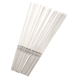 Brochetas de acero inoxidable de 33 cm, resistentes al calor, planas, para cocinar, hornear y asar a la parrilla - Product Image 3