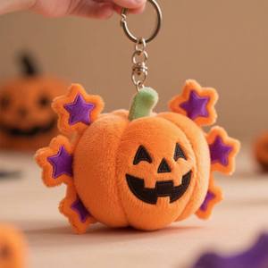 Sáng Tạo Vui Dễ Thương Chất Lượng Cao Mềm Bí Ngô Hình Sang Trọng Keychain Tùy Chỉnh Bán Buôn Fluffy Keychain Đồ Chơi - Product Image 5