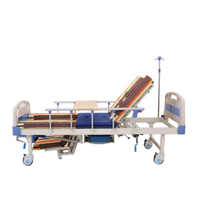 Cama reclinable médica de 3 funciones con inodoro y asiento de inodoro, cama de hospital para enfermería con función de medio giro - Product Image 6