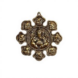 Escultura de Pared de Metal Estilo Art Deco Navvinayak de Origen Indio para Diwali, Bodas, Cumpleaños y Aniversarios - Product Image 1