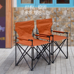 โต๊ะพับกลางแจ้งและเก้าอี้ผ้าอ็อกซ์ฟอร์ดเหล็กคาร์บอนสูง 55x55x87 ซม. แคมป์ปิ้งปิกนิกแบบพกพาพับเก็บได้ชุดเก้าอี้ผู้กำกับ - Product Image 3