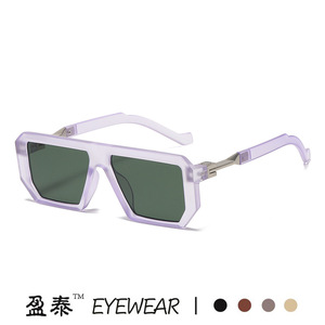 Eyewear <b>Square</b> <b>Sunglasses</b> UV400 Plastic Metal Frame Unisex Street Style - Product Image 4