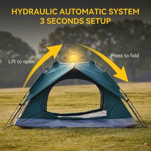 Carpa de Una Habitación para Exteriores, para las Cuatro Estaciones, de Oxford, para 3-4 Personas, Portátil, Totalmente Automática, con Protección Solar, de Apertura Rápida y Doble Capa - Product Image 3