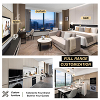 Projet clé en main pour hôtels professionnels, mobilier d'hôtel sur mesure, ensembles de chambres d'hôtel 5 étoiles modernes et luxueux pour la rénovation hôtelière