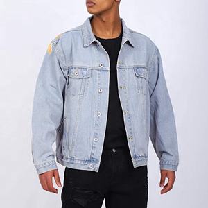 Vestes en Jean pour homme, veste en Jean de la vierge marie, <span class=keywords><strong>manteau</strong></span> de style Hip Hop - Product Image 2