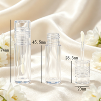 Tubes de gloss transparents de trois tailles différentes (3 ml, 1 ml, 7 ml), petits, moyens et grands, personnalisation possible, en stock, ABS
