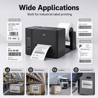 Imprimante d'étiquettes à ruban à transfert thermique de haute qualité 300dpi Machine d'expédition de codes à barres de style couleur avec logiciel gratuit en Stock
