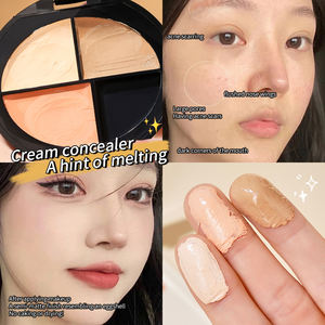 Paleta de colores de paleta de corrector 3 en 1 OEM personalizado Natural piel desnuda brillo contorno pigmentación manchas espinillas cicatrices - Product Image 3